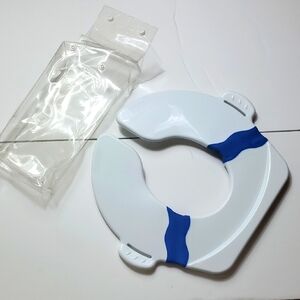 White and Blue Portable Toilet Seat For Kids